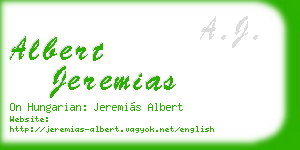 albert jeremias business card